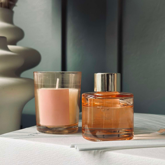 Scented Candle Diffuser Glass Aromatherapy Set