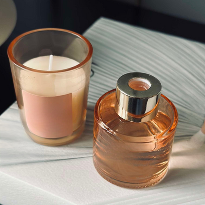 Scented Candle Diffuser Glass Aromatherapy Set