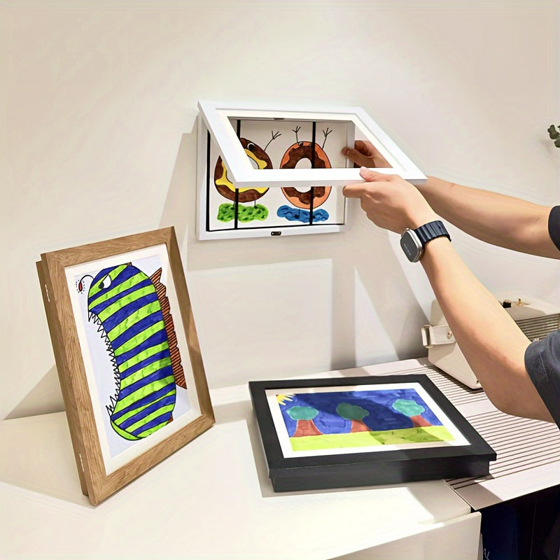 Digital Photo Frame Magnetic Wood Wall Display