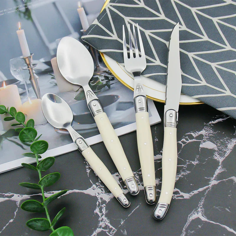Cutlery Set Stainless Steel Ivory Handle Design