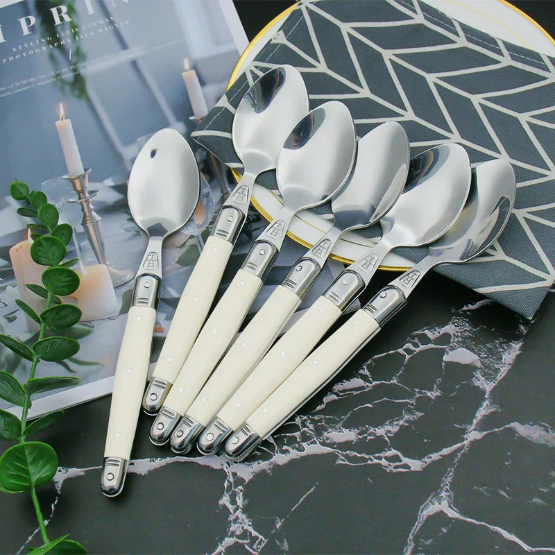 Cutlery Set Stainless Steel Ivory Handle Design