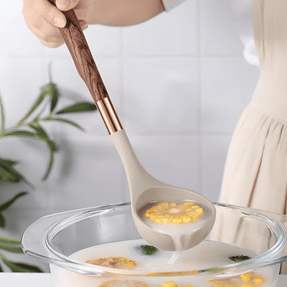 Kitchen Utensils Set Silicone Wood Cooking Tools