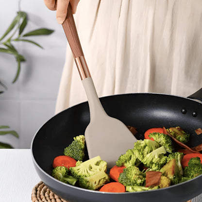 Kitchen Utensils Set Silicone Wood Cooking Tools