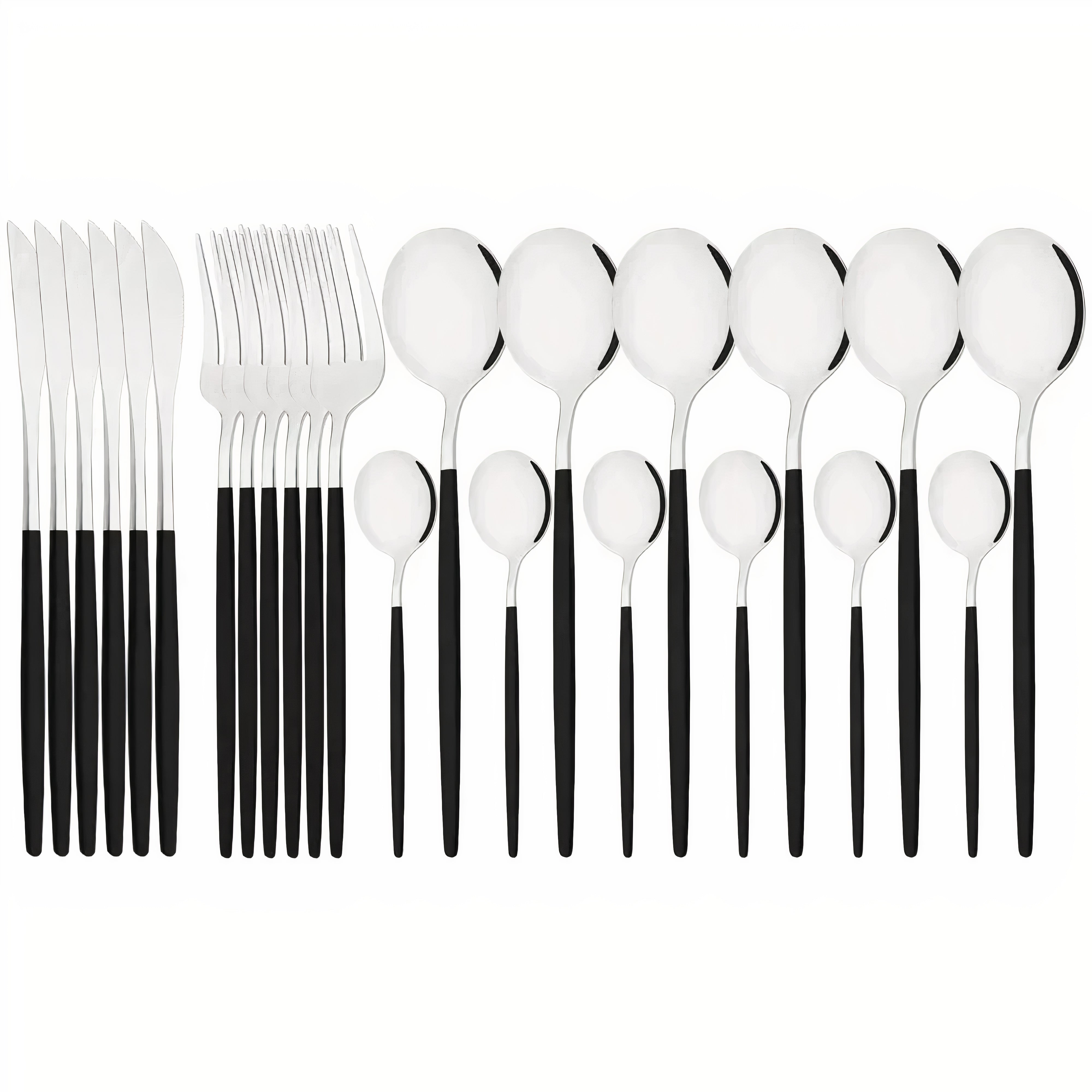 Cutlery Set Modern Gold Stainless Steel Design