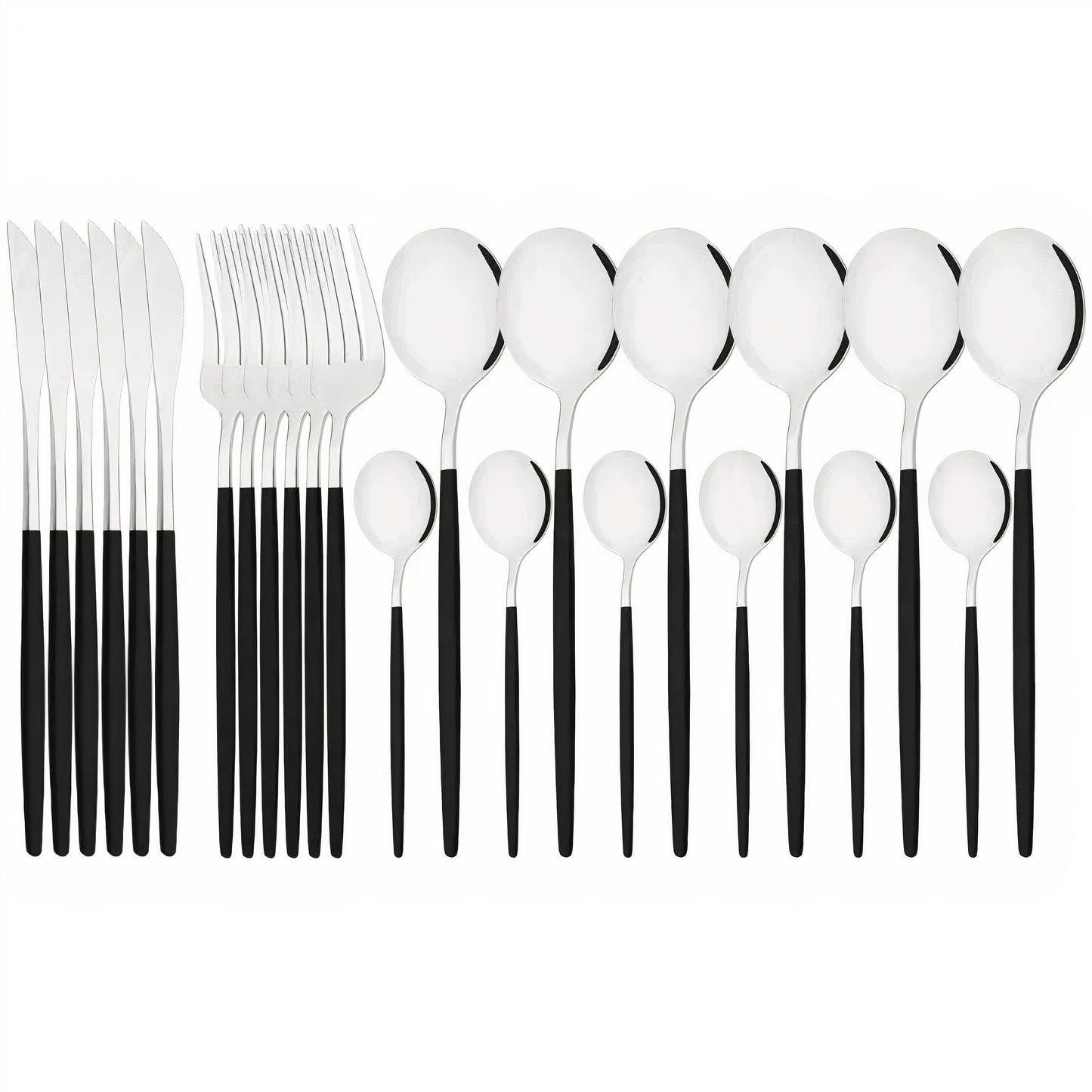 Cutlery Set Modern Gold Stainless Steel Design