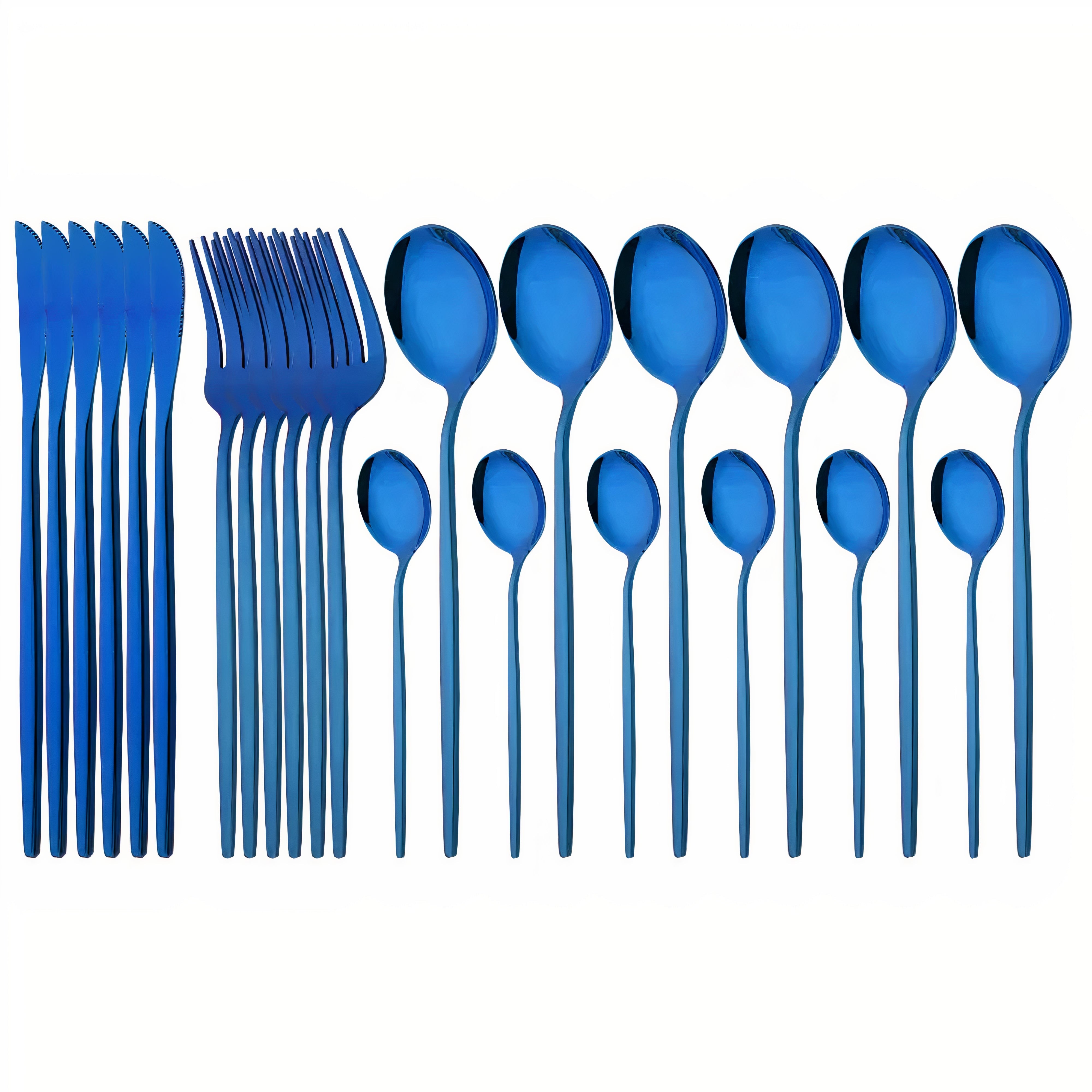 Cutlery Set Modern Gold Stainless Steel Design