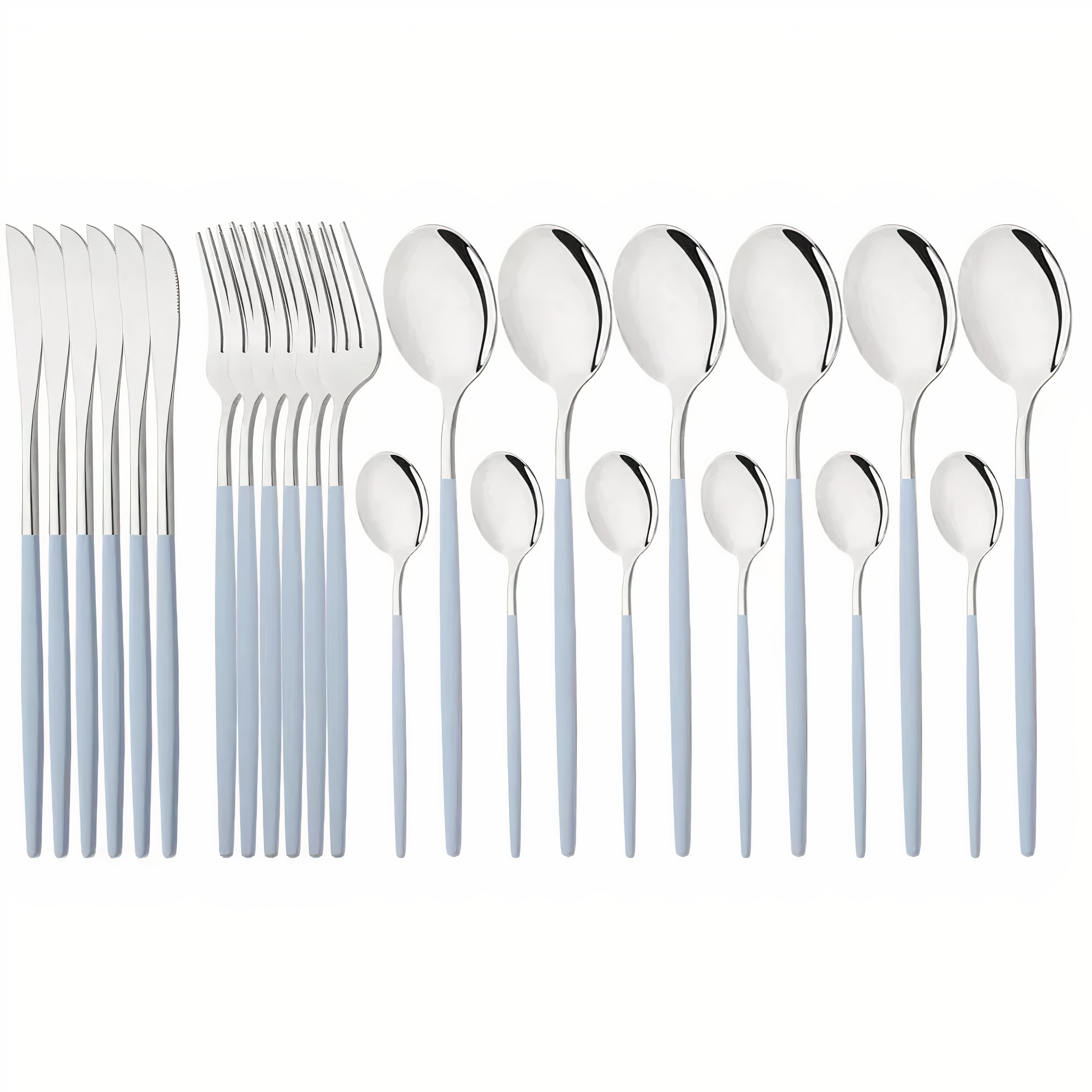 Cutlery Set Modern Gold Stainless Steel Design