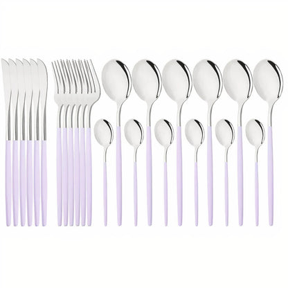 Cutlery Set Modern Gold Stainless Steel Design