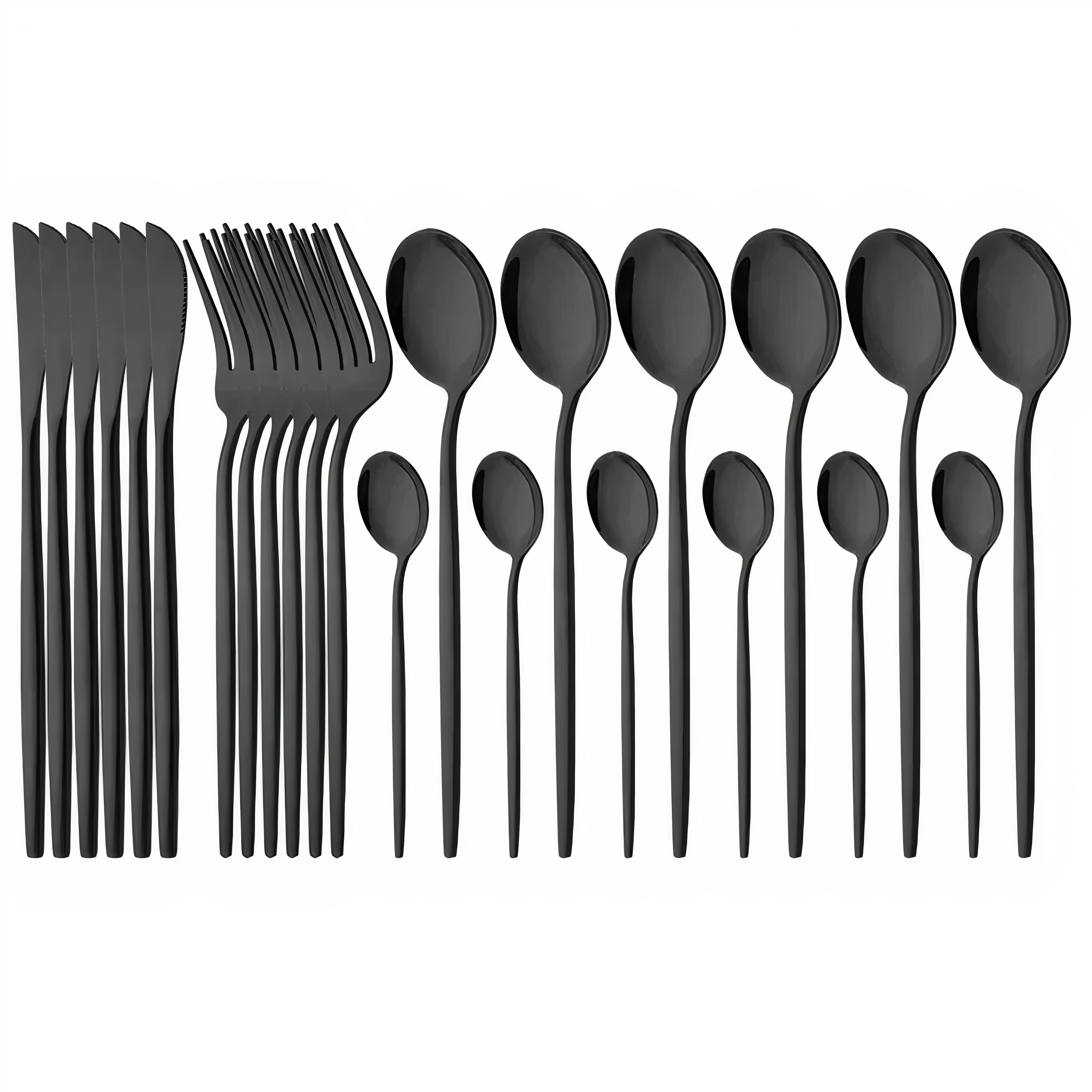 Cutlery Set Modern Gold Stainless Steel Design