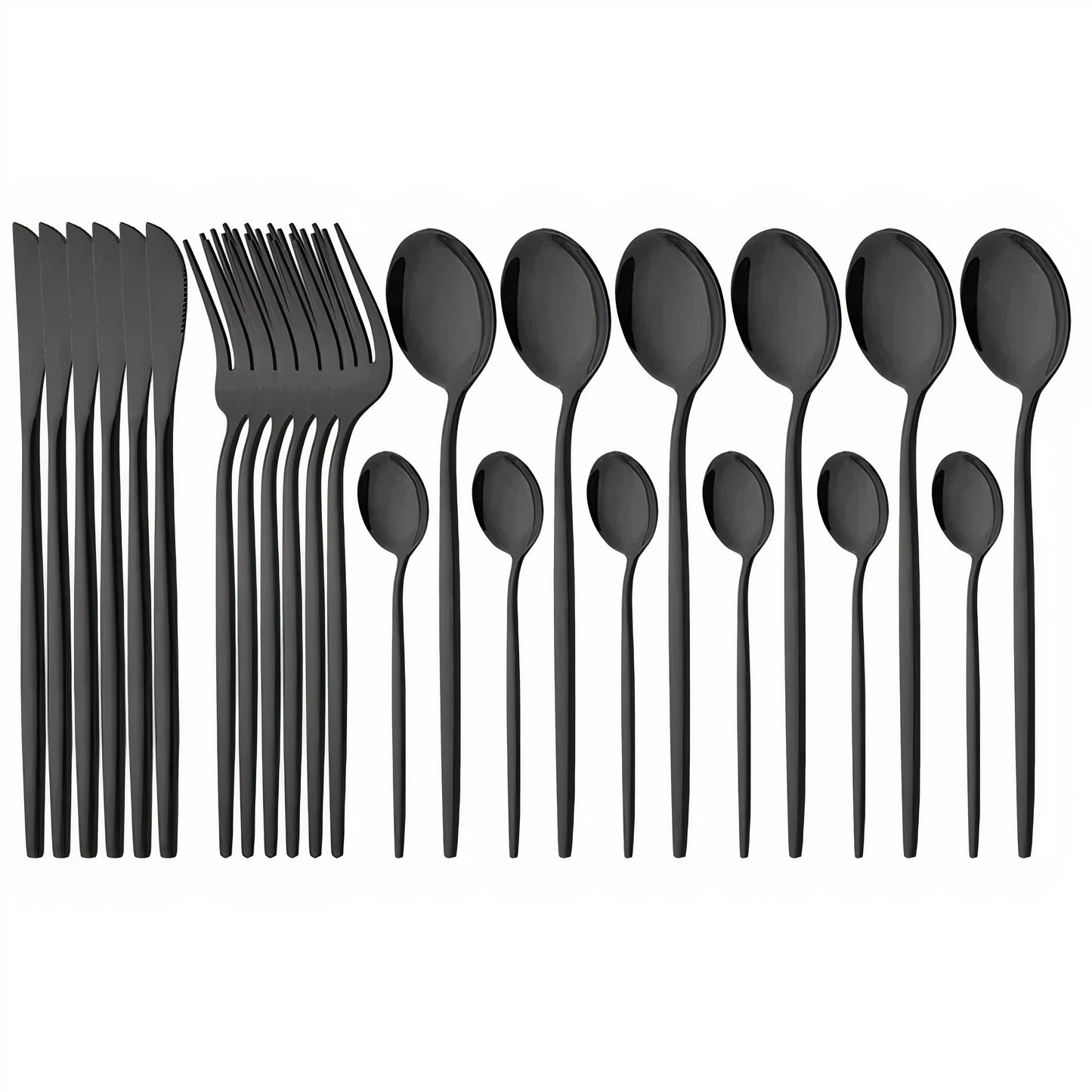 Cutlery Set Modern Gold Stainless Steel Design
