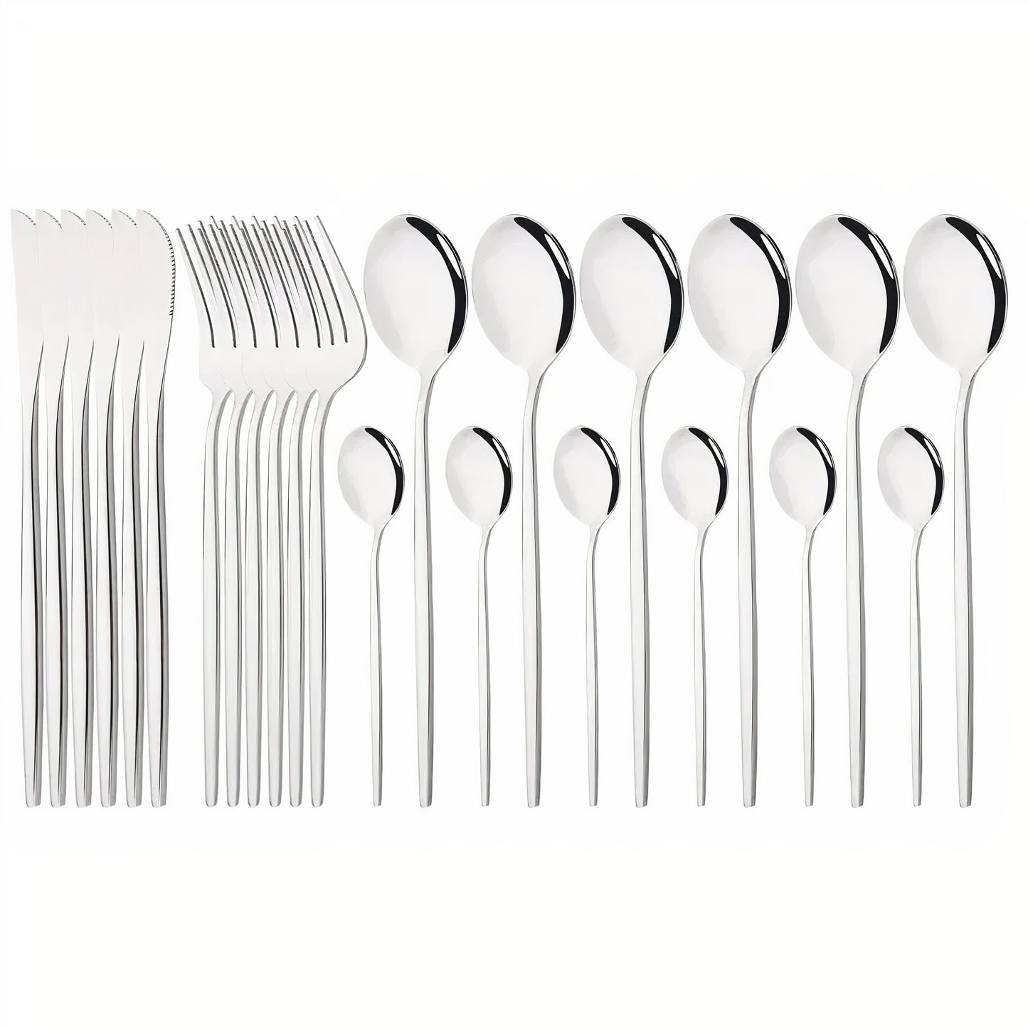 Cutlery Set Modern Gold Stainless Steel Design