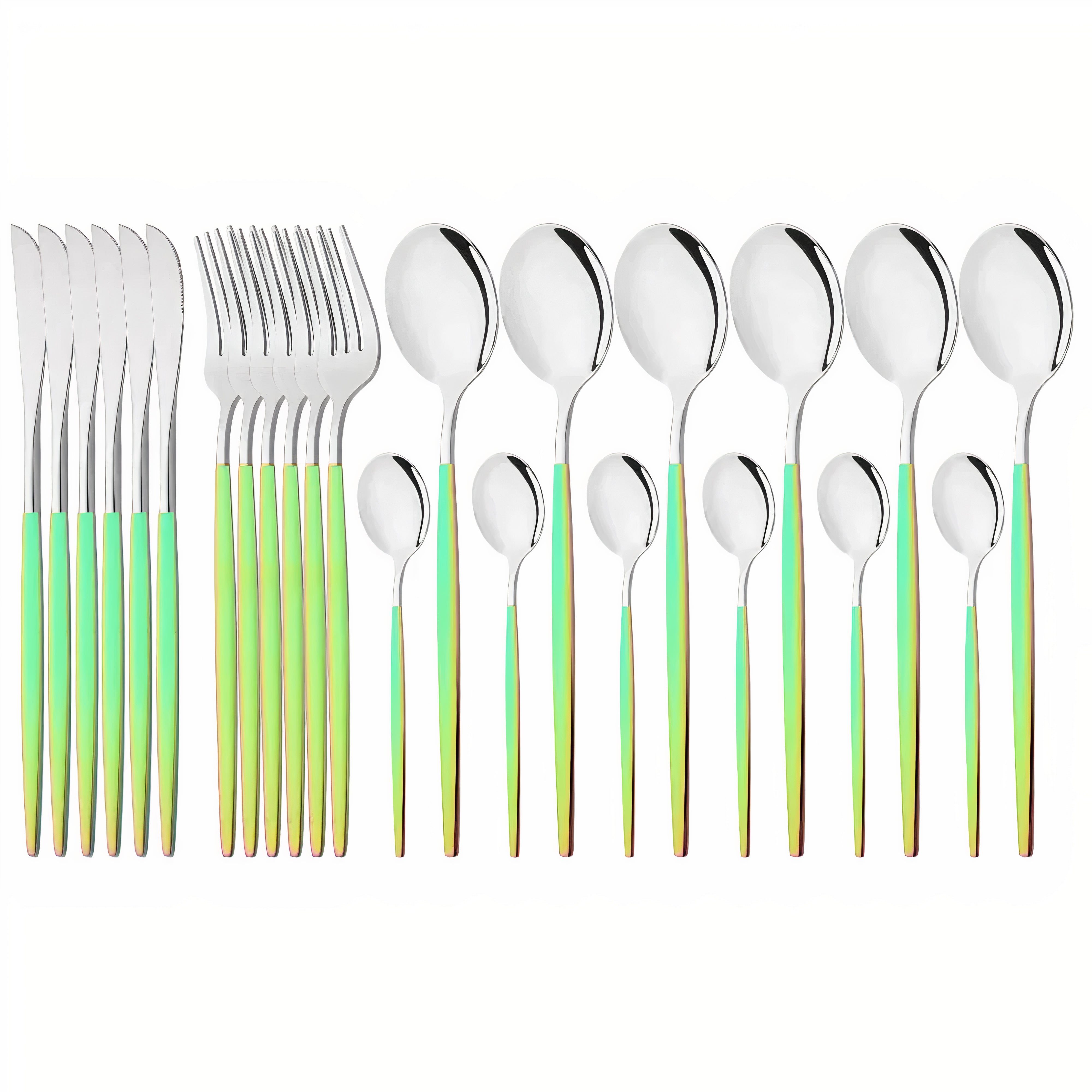 Cutlery Set Modern Gold Stainless Steel Design