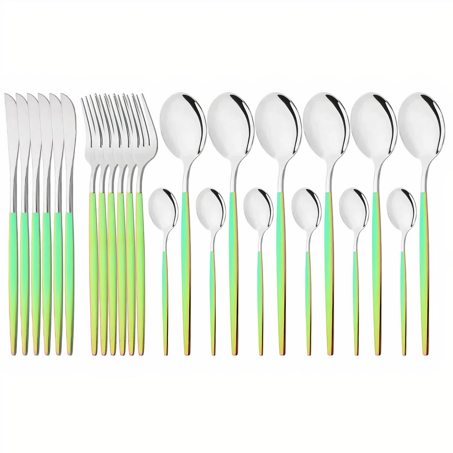 Cutlery Set Modern Gold Stainless Steel Design