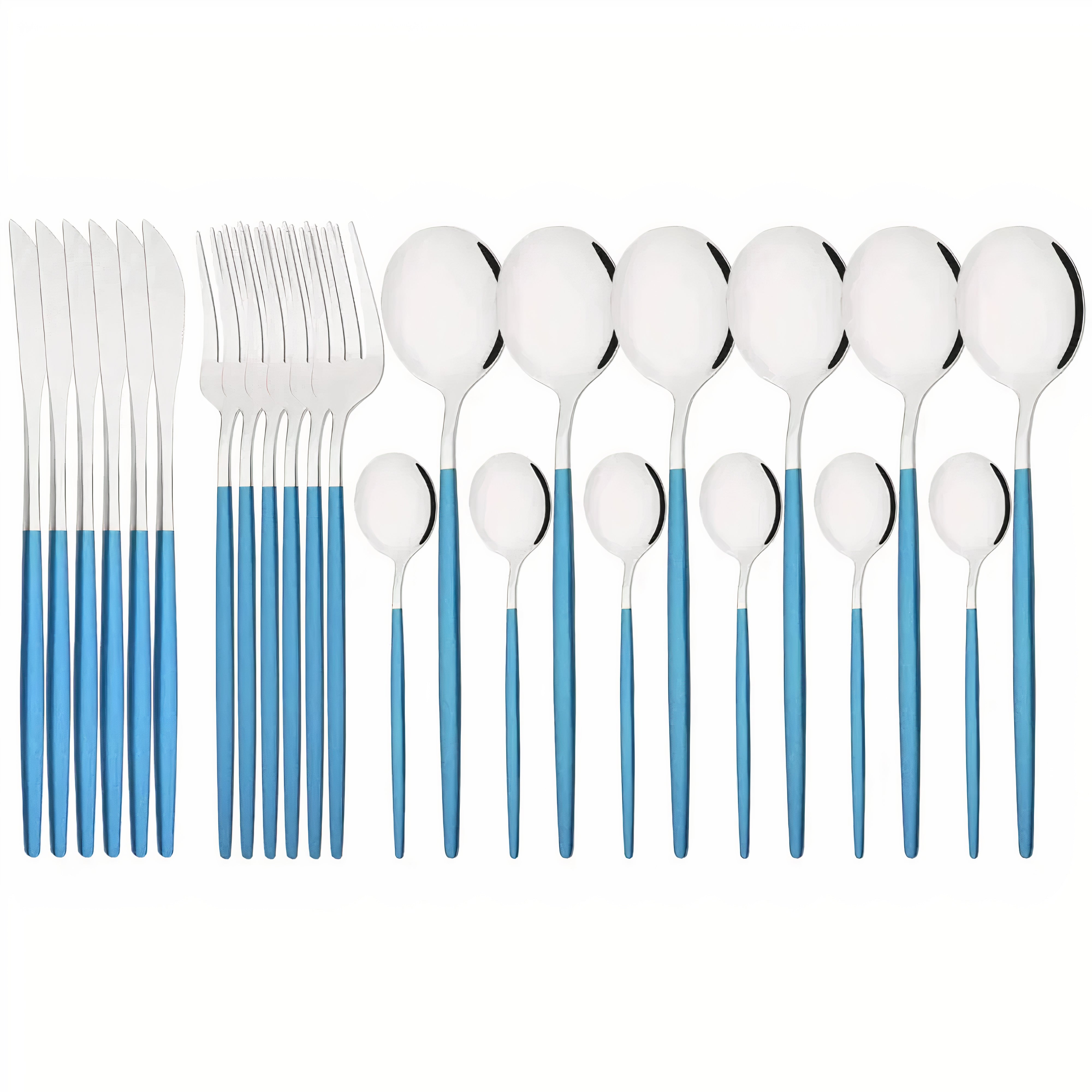 Cutlery Set Modern Gold Stainless Steel Design