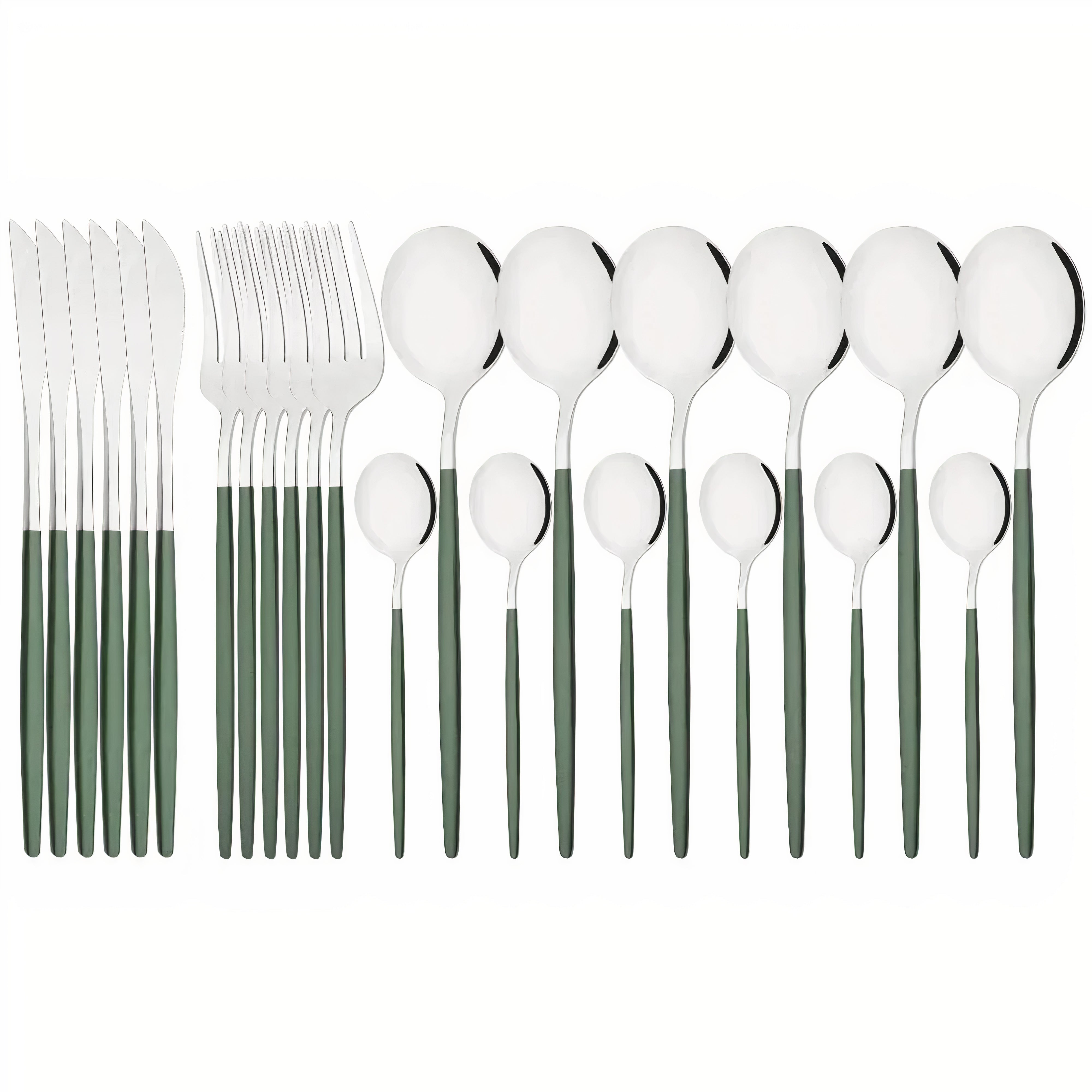 Cutlery Set Modern Gold Stainless Steel Design