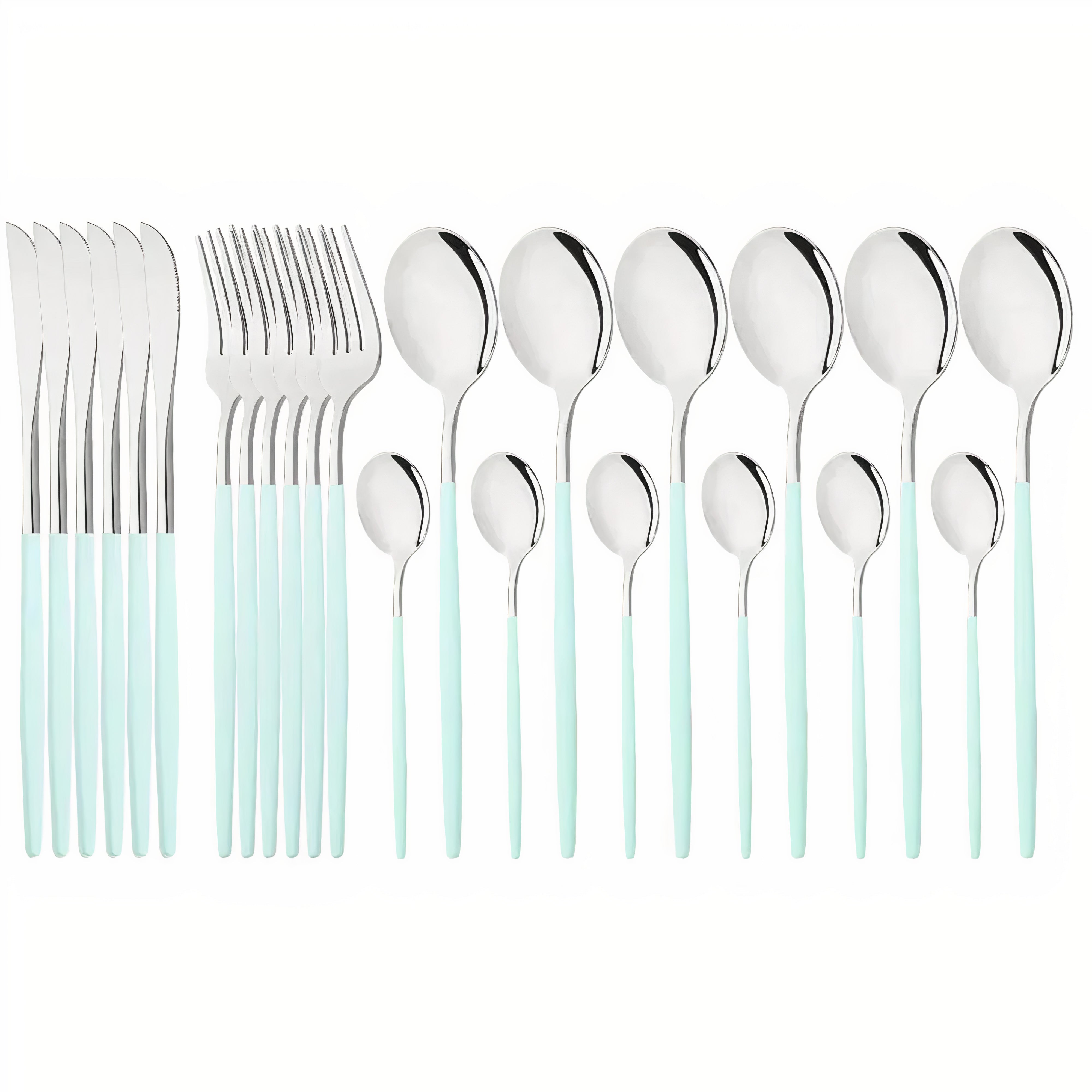 Cutlery Set Modern Gold Stainless Steel Design