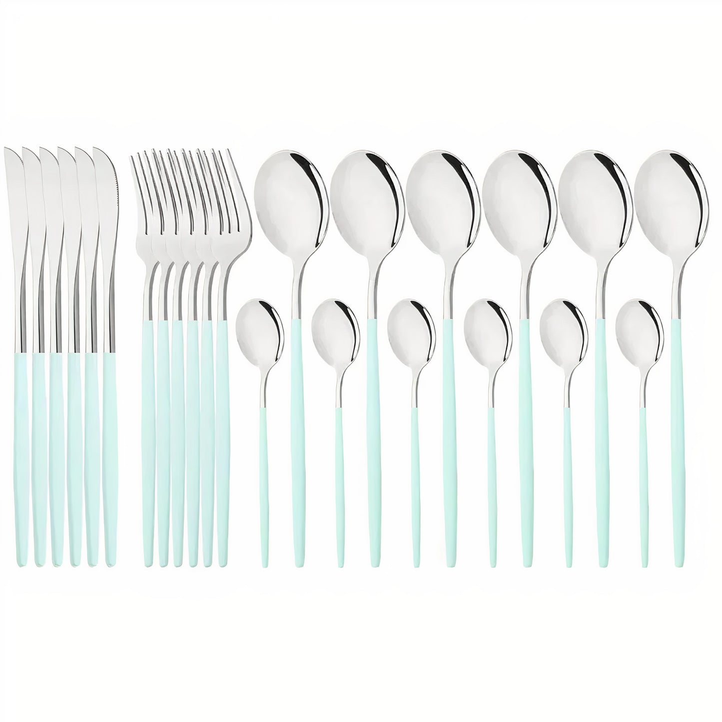 Cutlery Set Modern Gold Stainless Steel Design