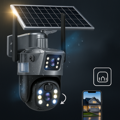 Security Camera Solar Outdoor Wireless 4K System