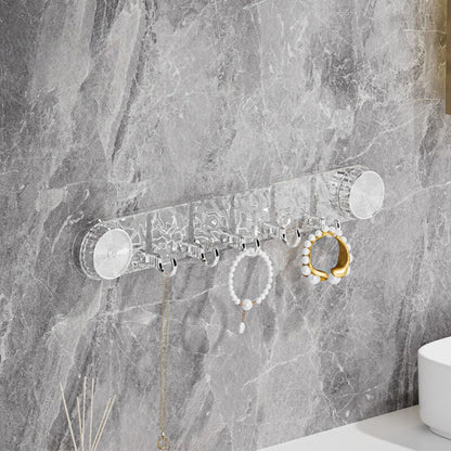 Wall Hooks Transparent Suction Cup Organiser Rack