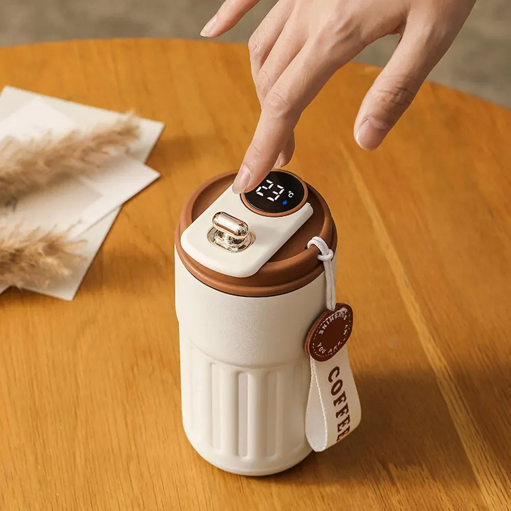 Travel Coffee Mug with Smart Lid Display