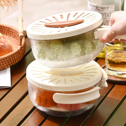 Plastic Kitchen Colander Bowl Lid Drainage