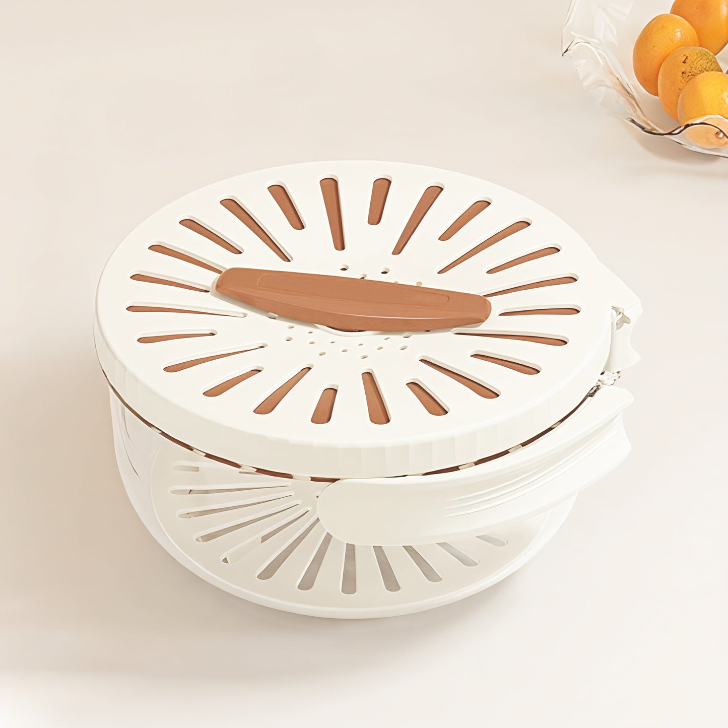 Plastic Kitchen Colander Bowl Lid Drainage