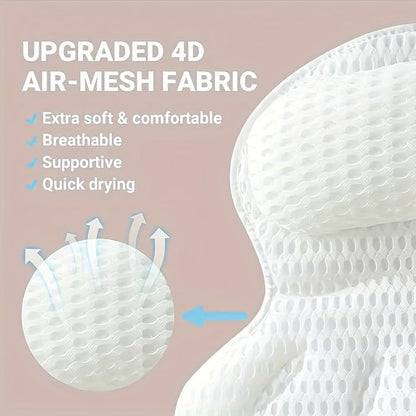 Bath Pillow Ergonomic Mesh Spa Cushion