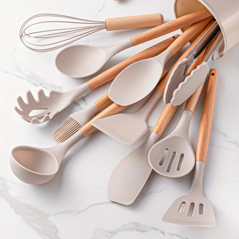 Kitchen Utensils Set Silicone Non-Stick Cooking Tools